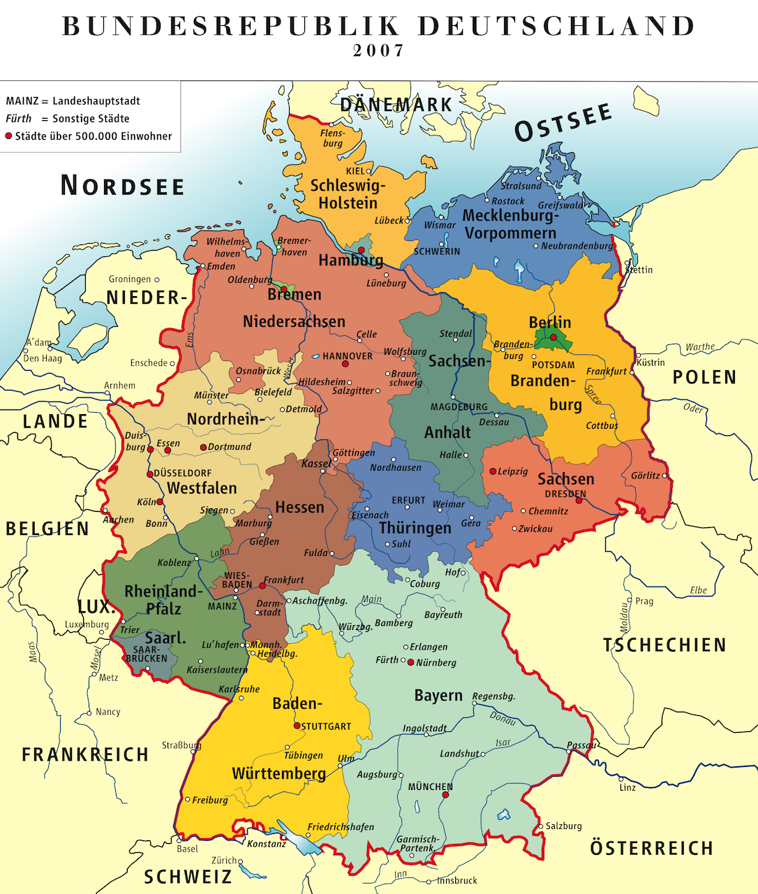 &ldquo;Mapa de la república federal de Alemania de Kgberger&rdquo;